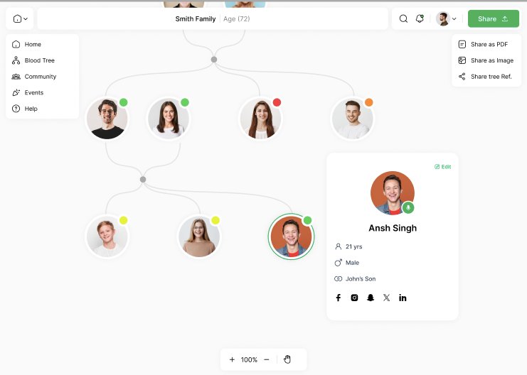 KinChat interactive family tree builder — create and explore your digital family tree online with real-time collaboration